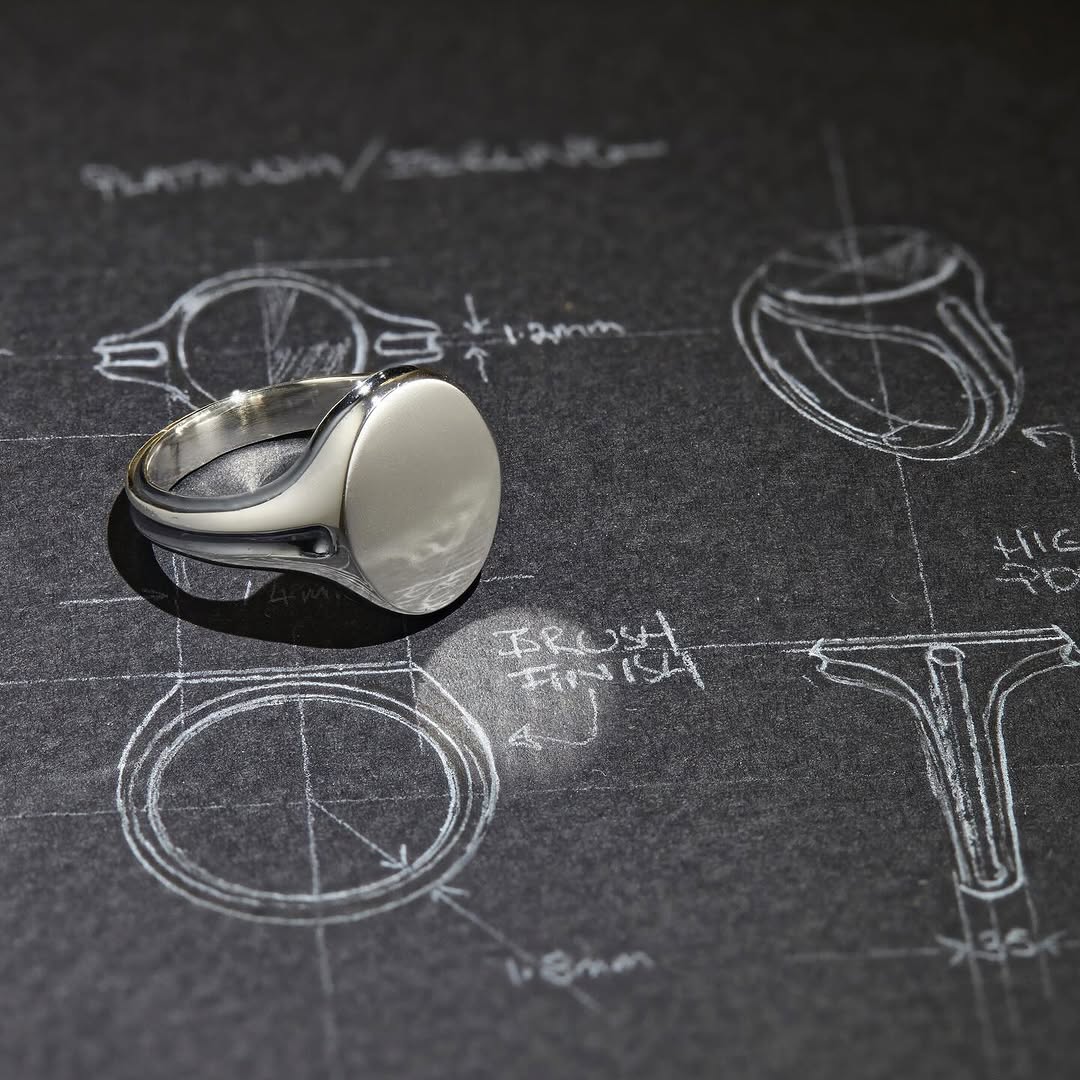 Mercury Oval Signet Ring