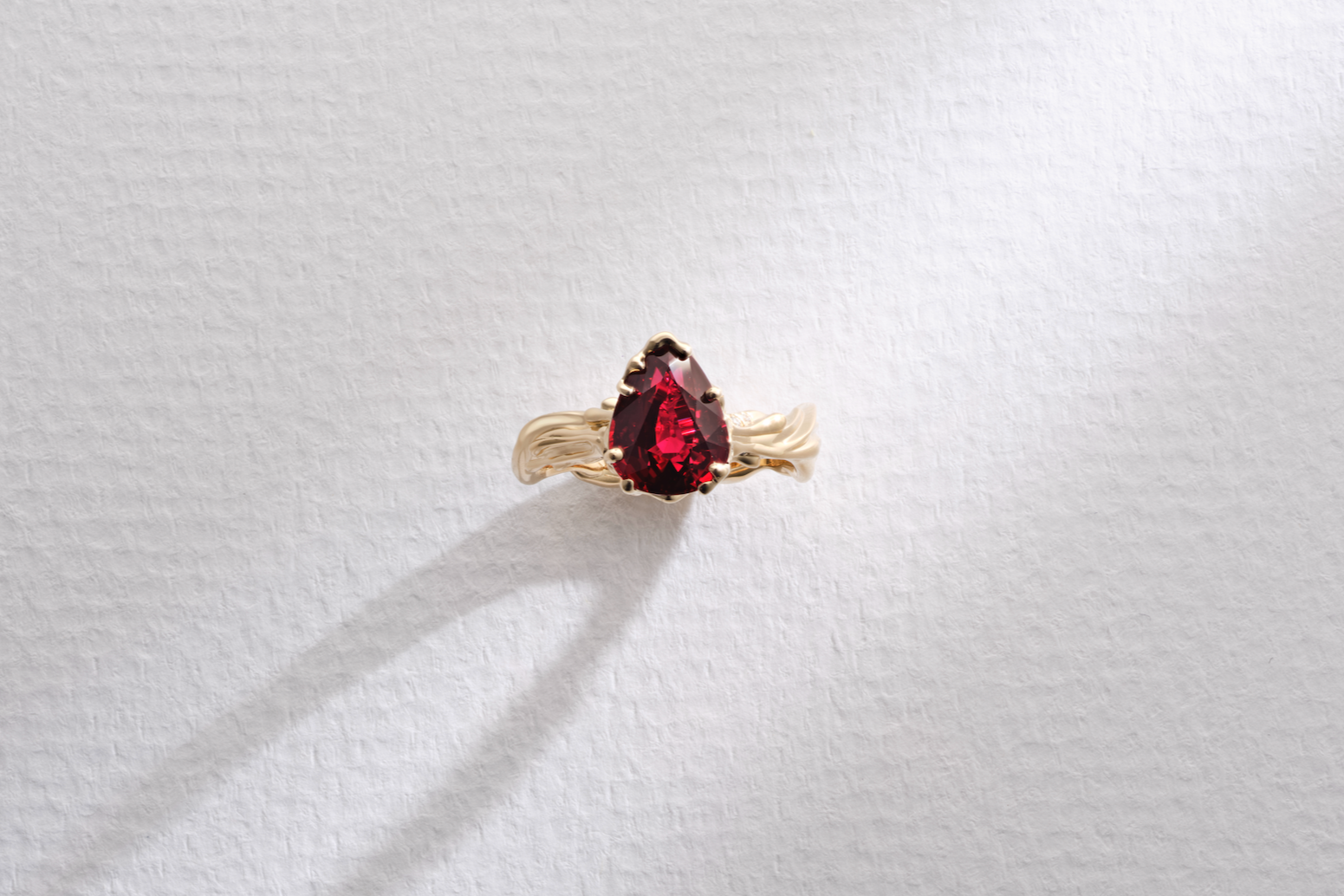 One-of-a-Kind Ruby Ring with Diamond Pavé