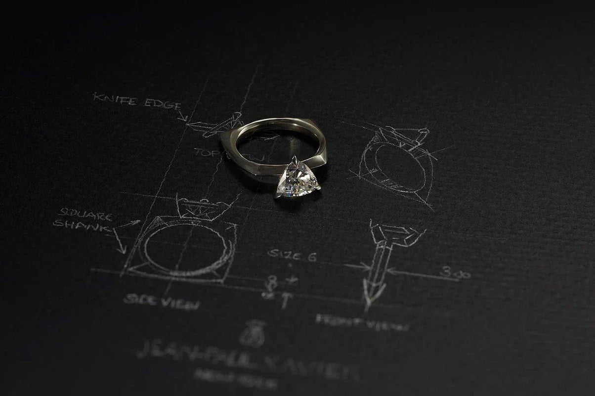 One-of-a-Kind Trillion Cut Diamond Ring