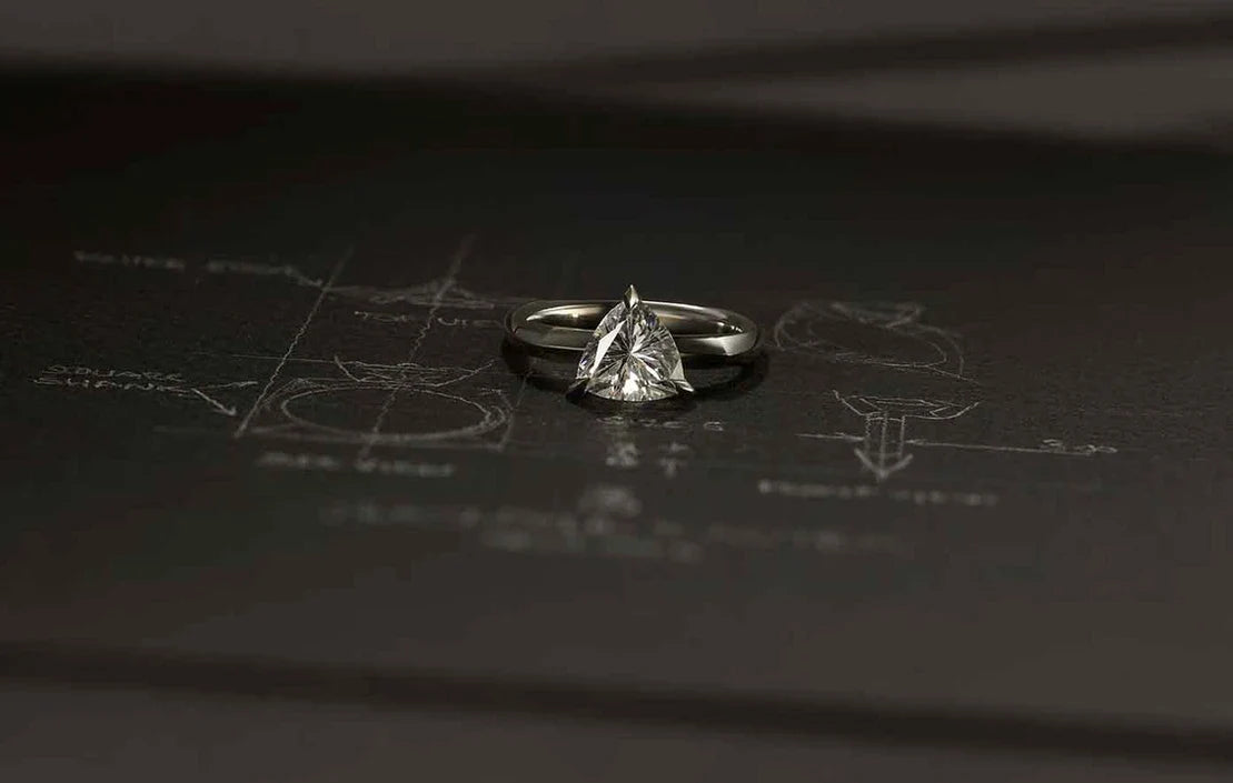 One-of-a-Kind Trillion Cut Diamond Ring