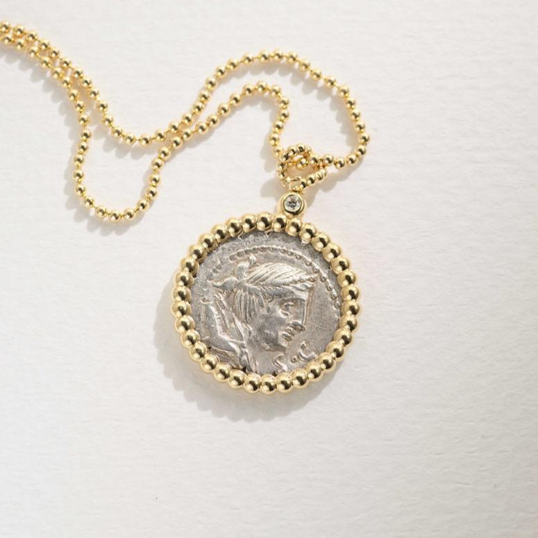 Champagne Coin Pendant