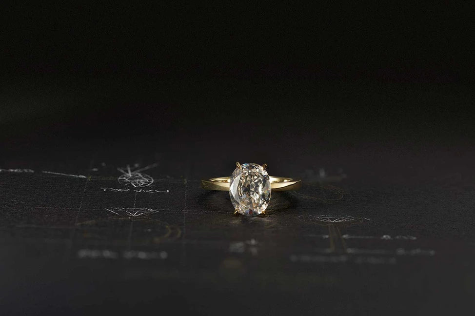 One-of-a-Kind Oval Diamond Ring