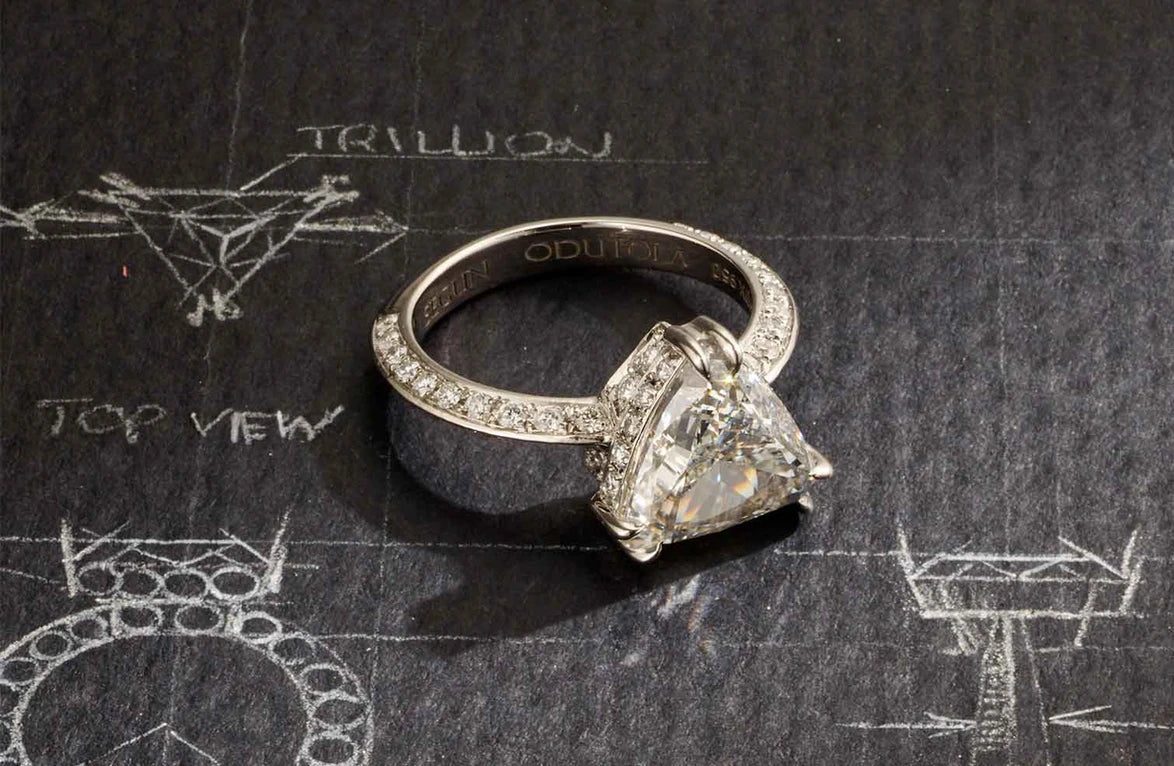 One-of-a-Kind Trillion Diamond Ring